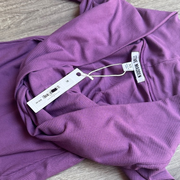 Steve Madden Purple Ribbed Top - Picture 4 of 4